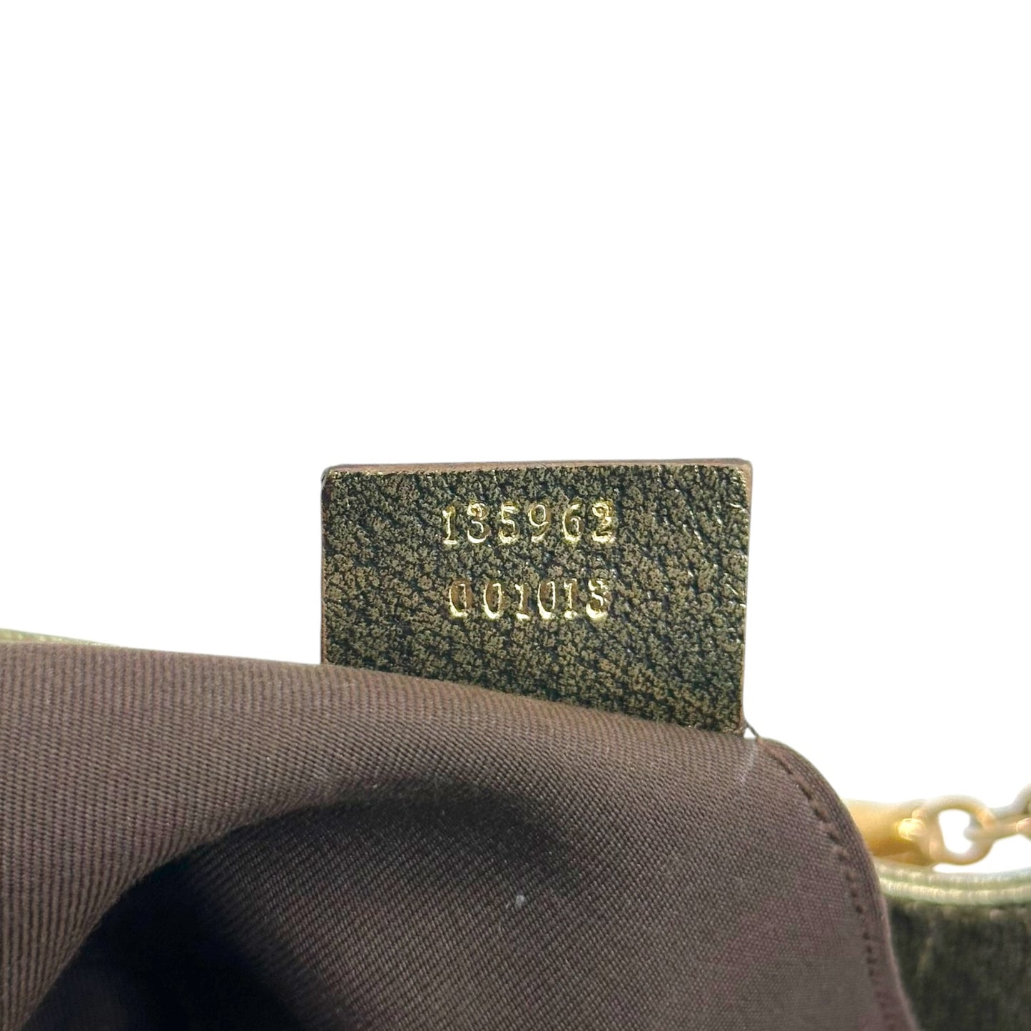 Gucci Shoulder Bag Tan Monogram Gold Bamboo Accents