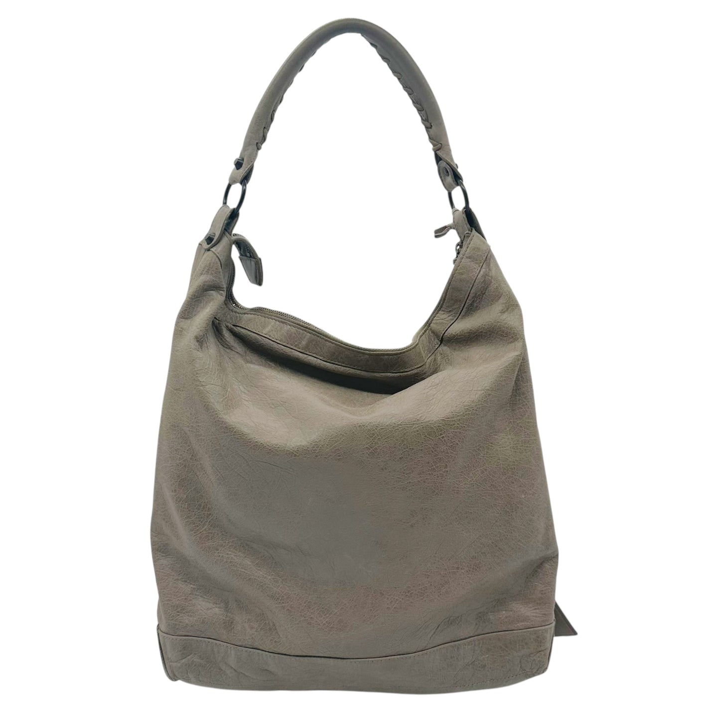 Balenciaga Gray Leather The Day City Hobo Bag