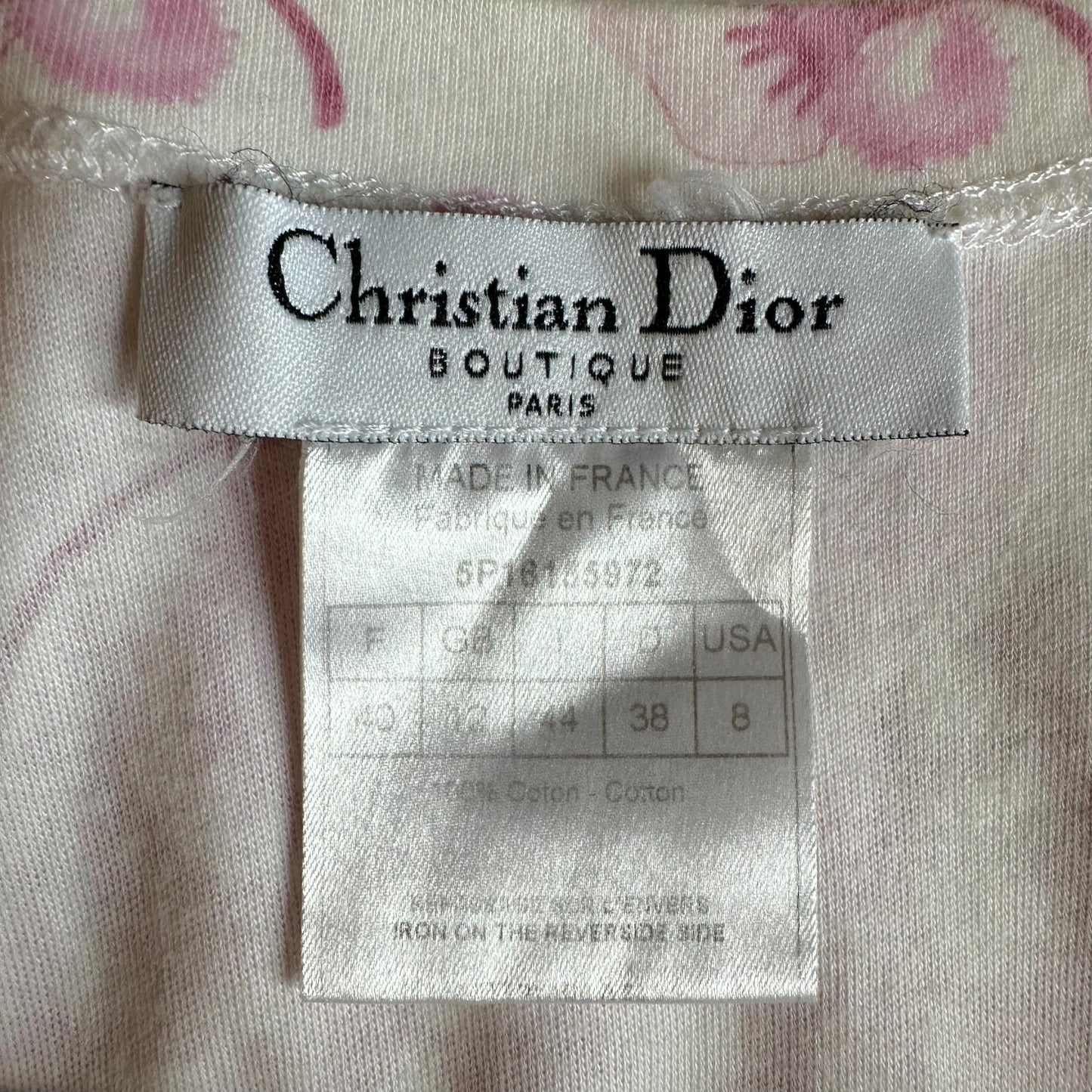 Christian Dior S/S 2005 Pink Monogram Floral Tank Top - Outfit Repeater