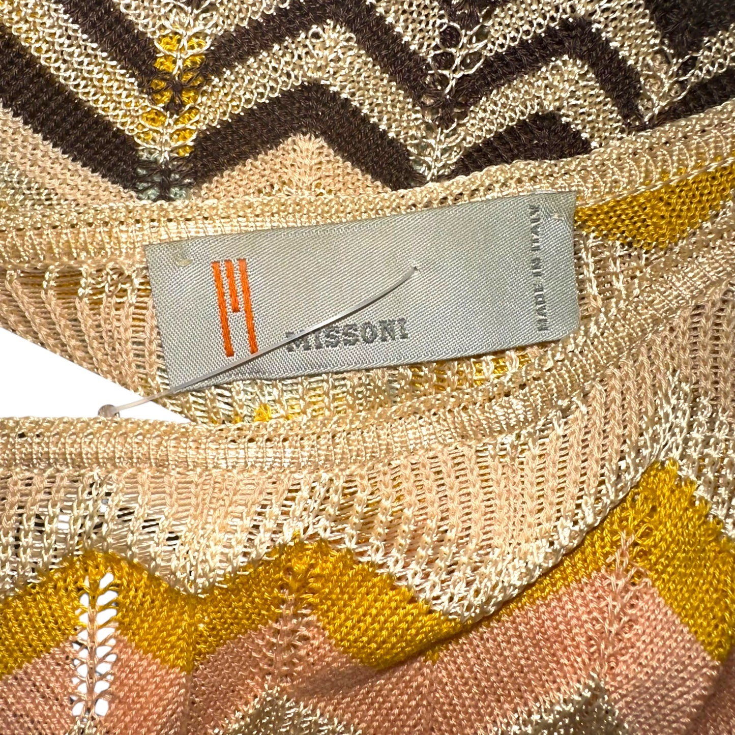 M Missoni Multicolor Chevorn Knit 3/4 Sleeve Top - Outfit Repeater