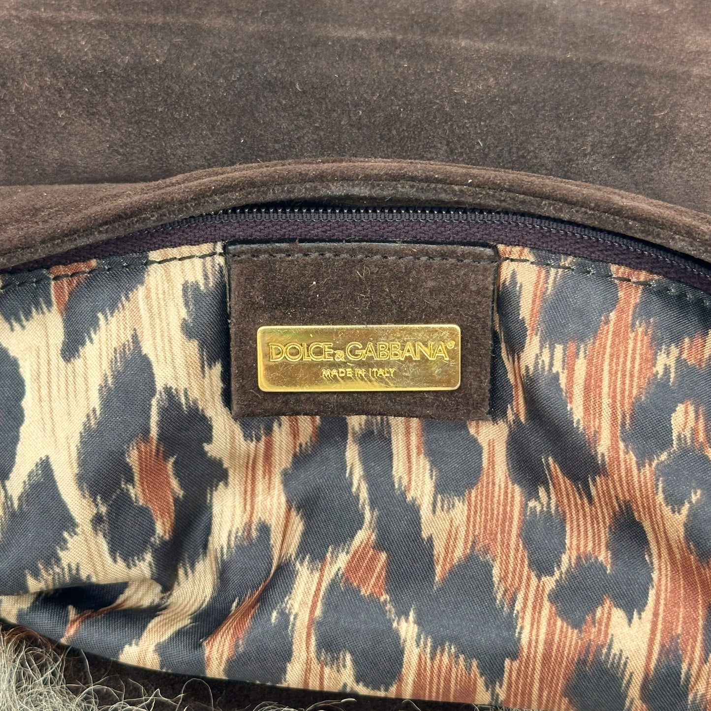 Dolce & Gabbana Sheepskin Fur Shoulder Bag
