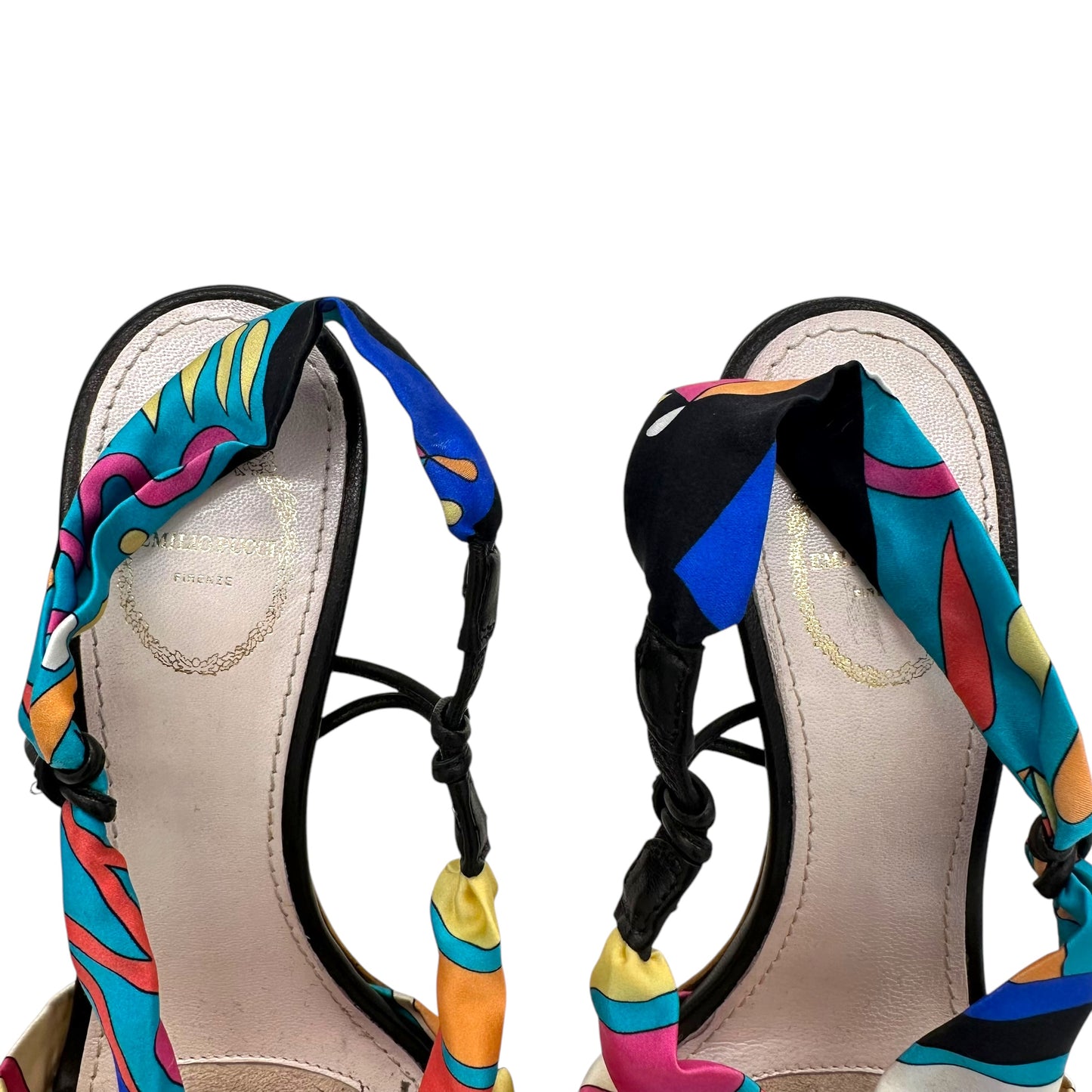 Emilio Pucci Printed Silk Heels
