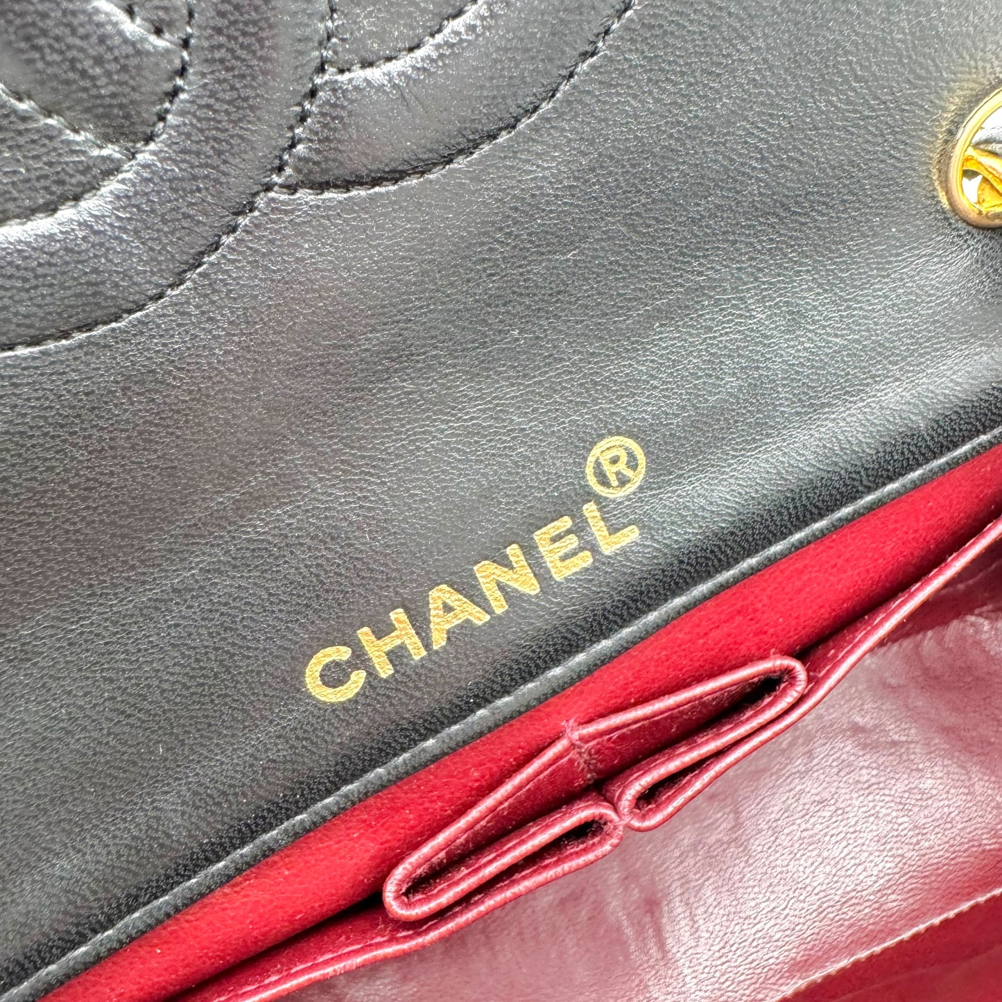 Chanel Black Matelasse Lambskin Small Crossbody Bag
