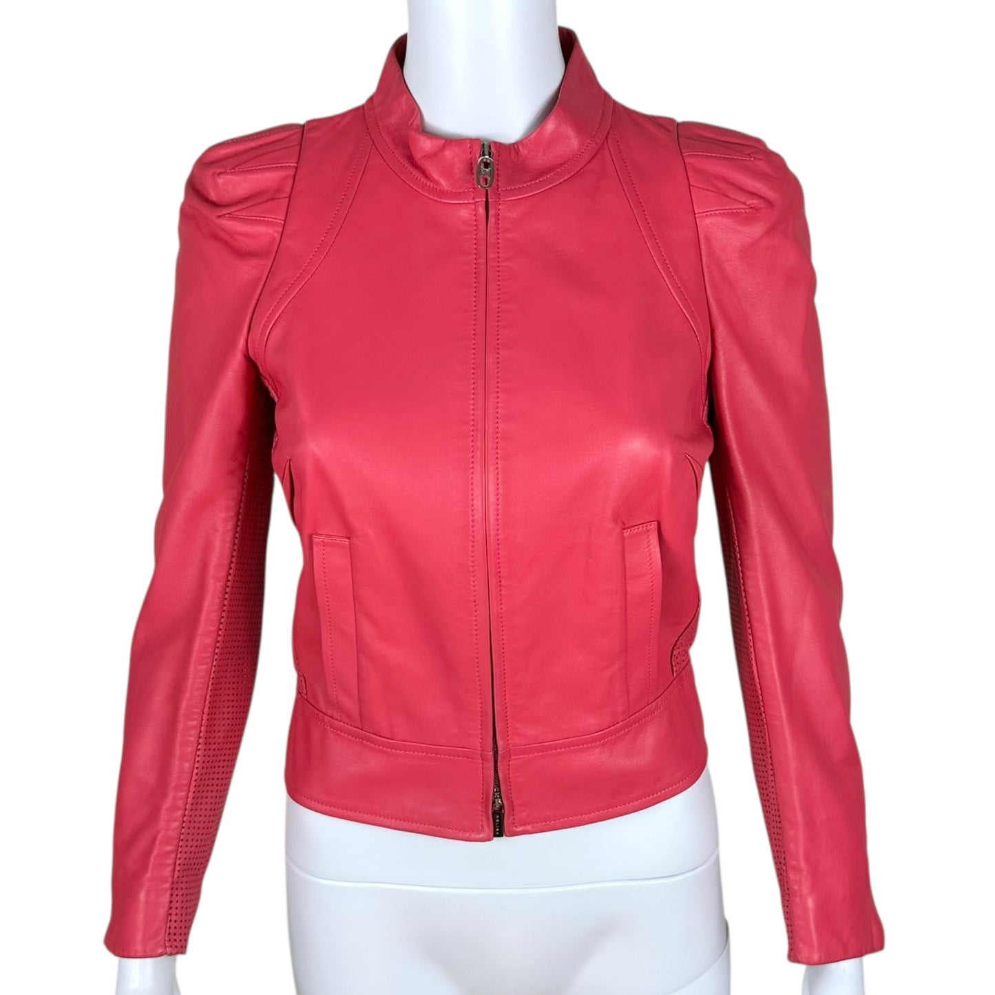 Celine Pink Perforated Leather Jacket (AS IS)