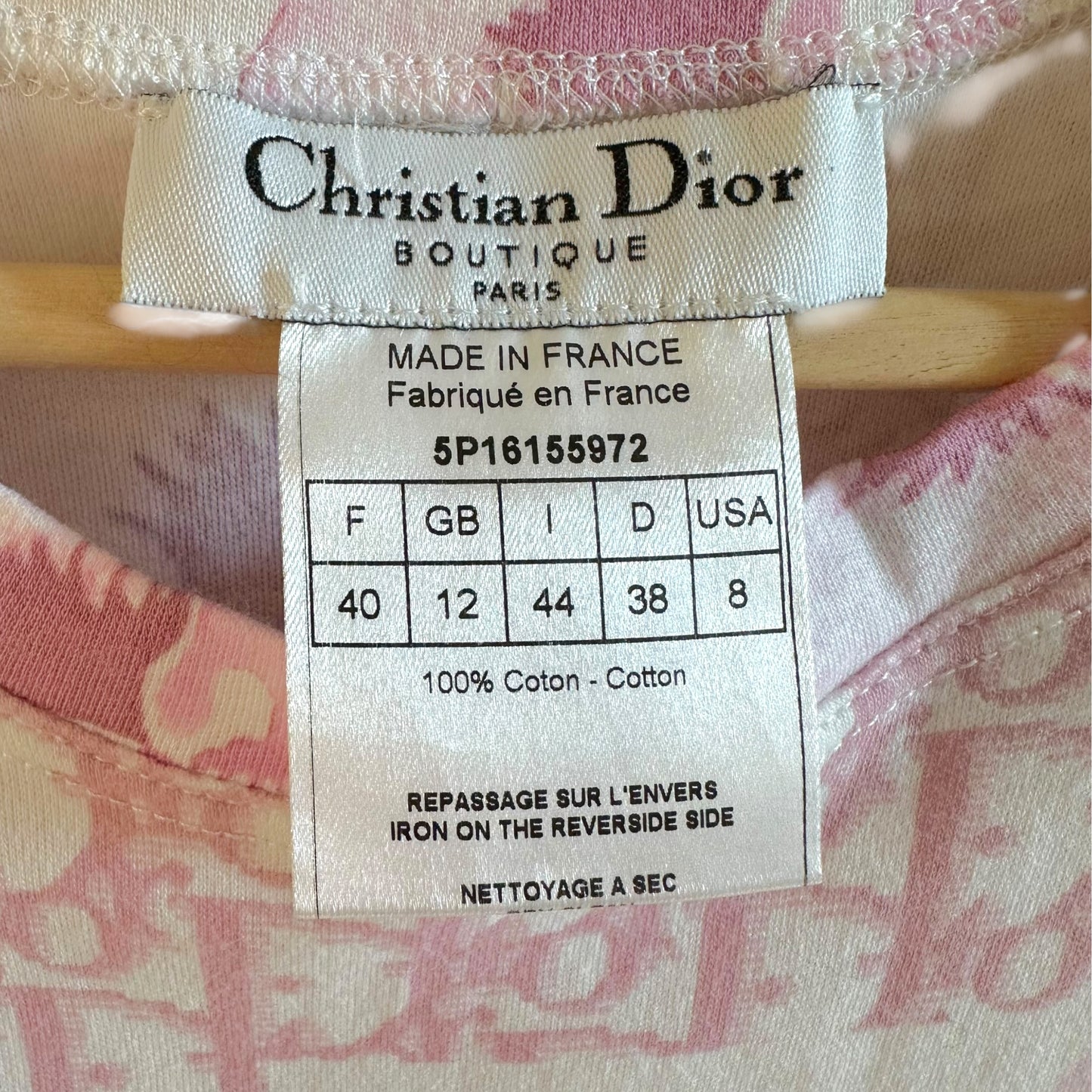 Christian Dior S/S 2005 'Girly Dior' Pink Floral Monogram Tank Top