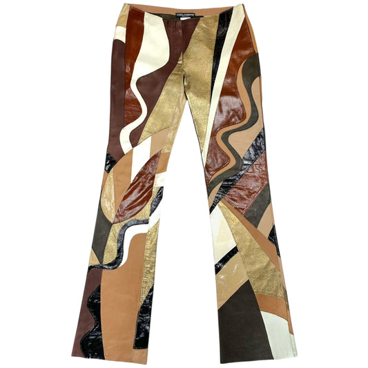 Dolce & Gabbana S/S 2002 Runway Patchwork Leather Pants