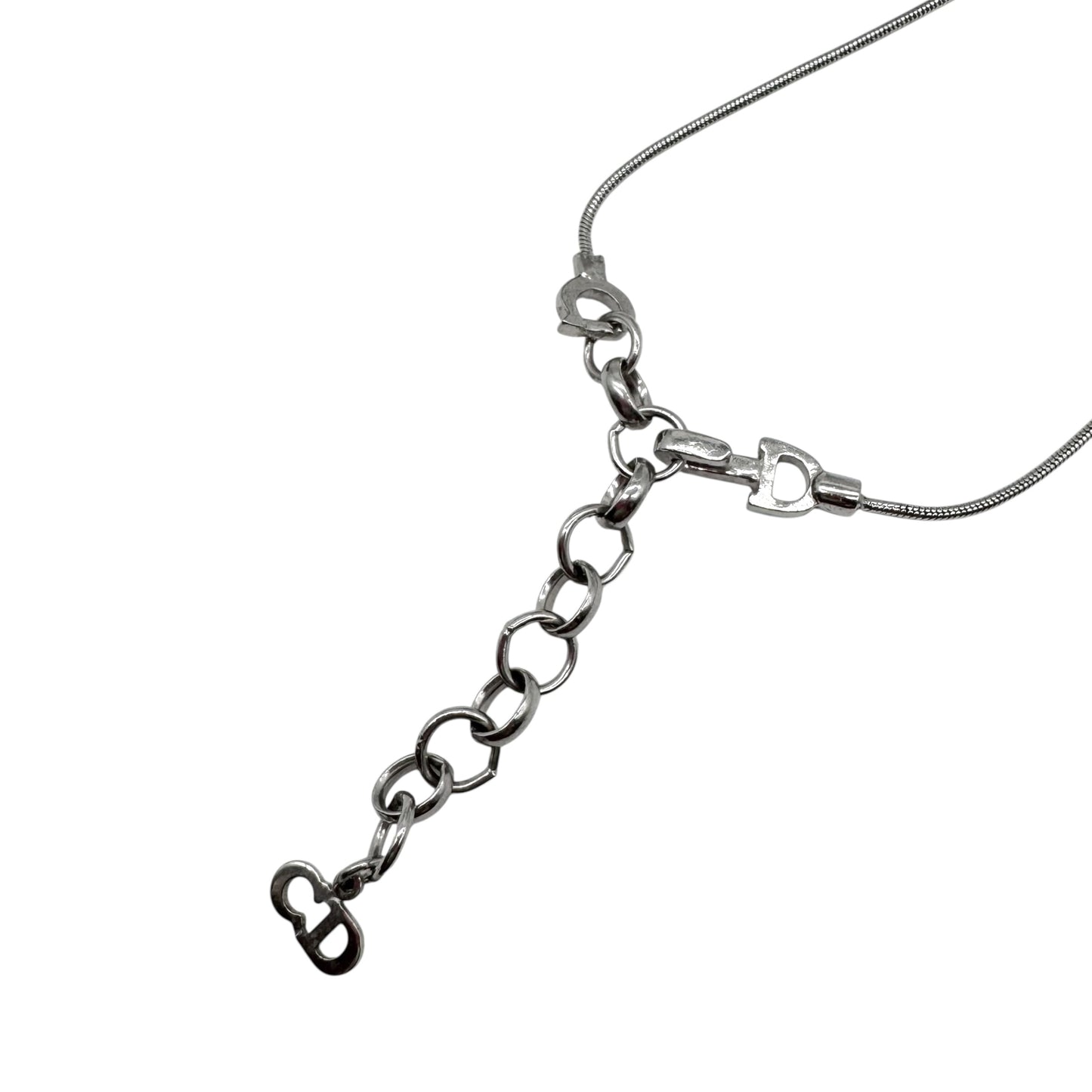 Christian Dior Silver Bow Choker Necklace