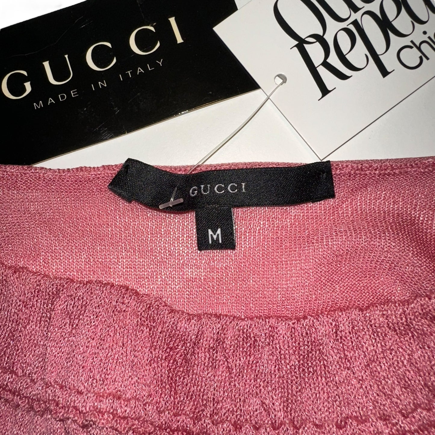 Gucci Pink Silk Knit Cami Top