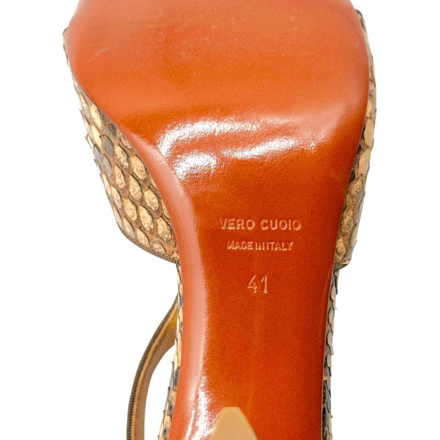 Lanvin 2011 Brown Python Sandal Heels