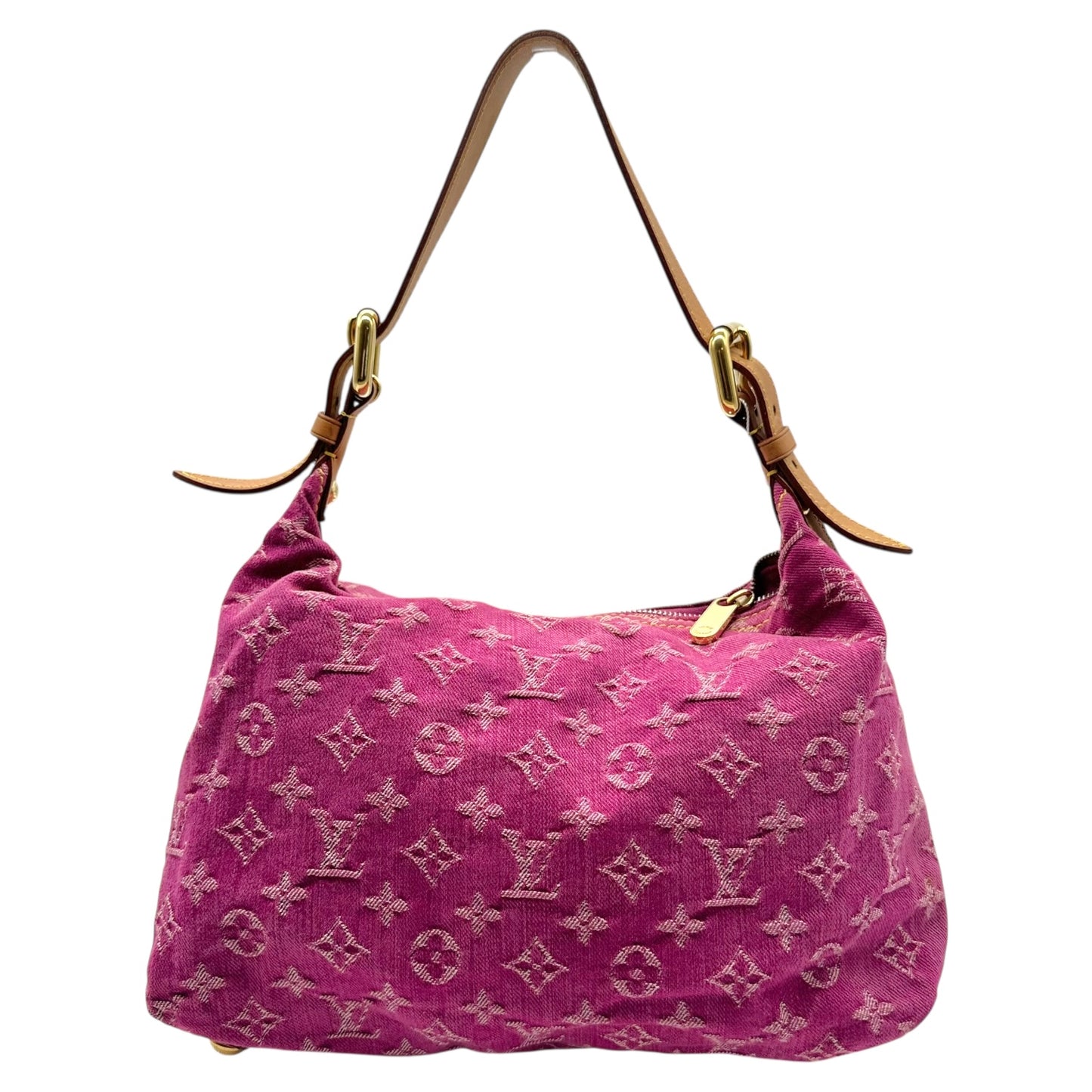 Louis Vuitton Pink Denim Monogram Baggy PM Bag