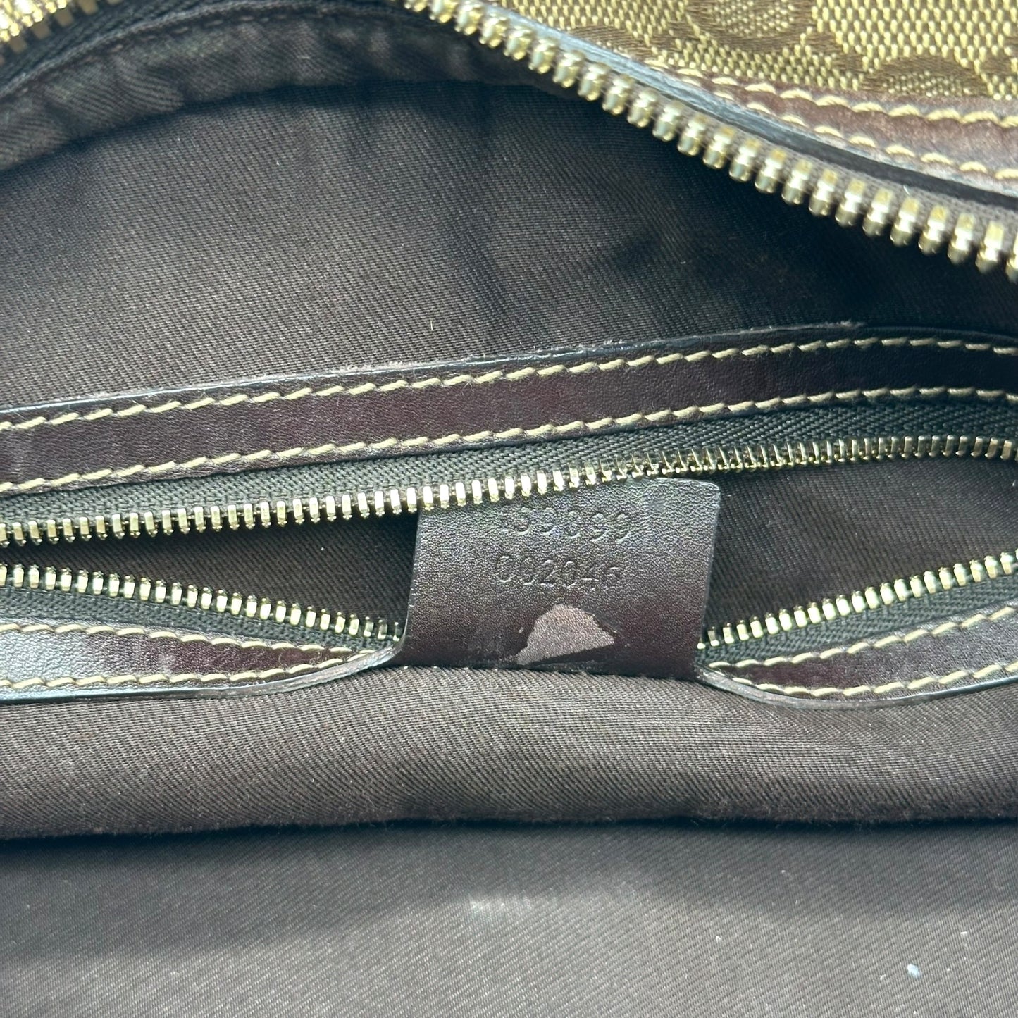 Gucci Brown Monogram & Bamboo East West Shoulder Bag