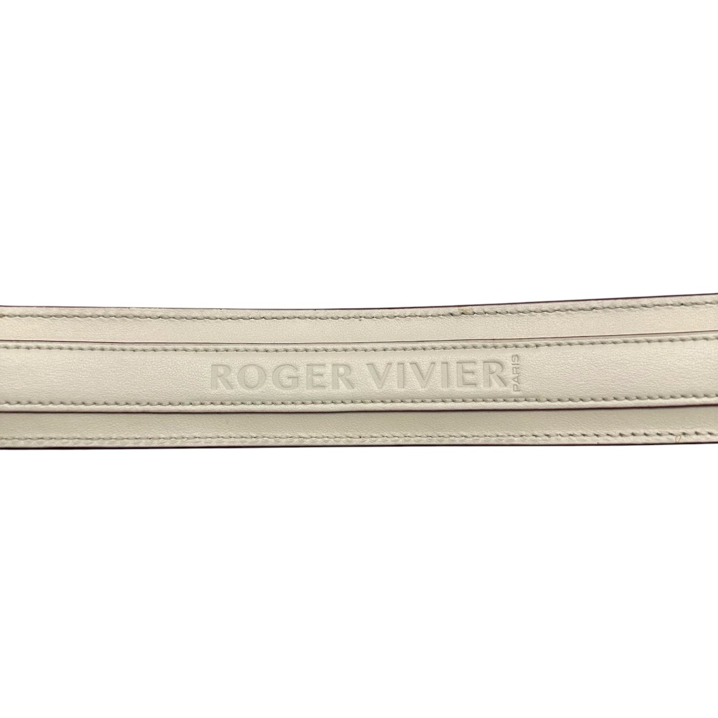 Roger Vivier Ikat Beaded Denim Leather Crossbody Bag