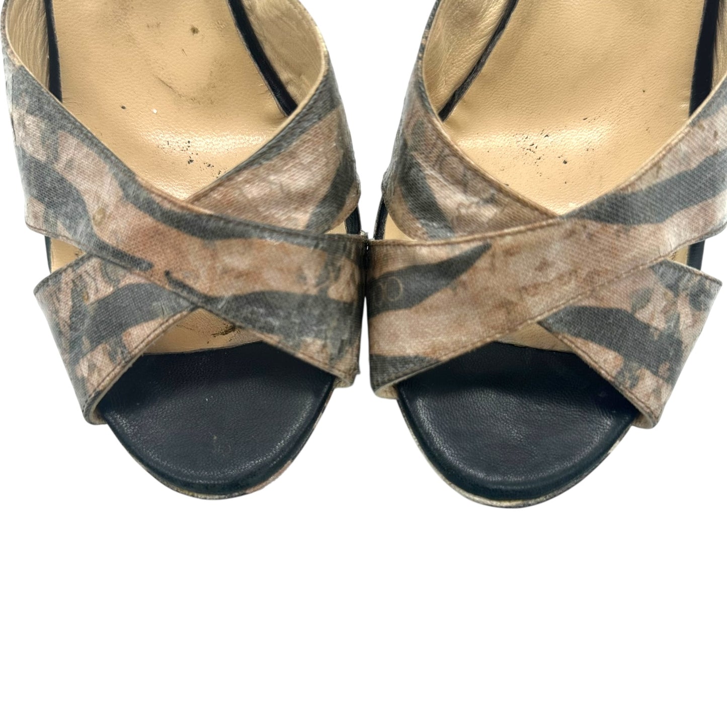 Jimmy Choo Animal Print Wedge Sandals
