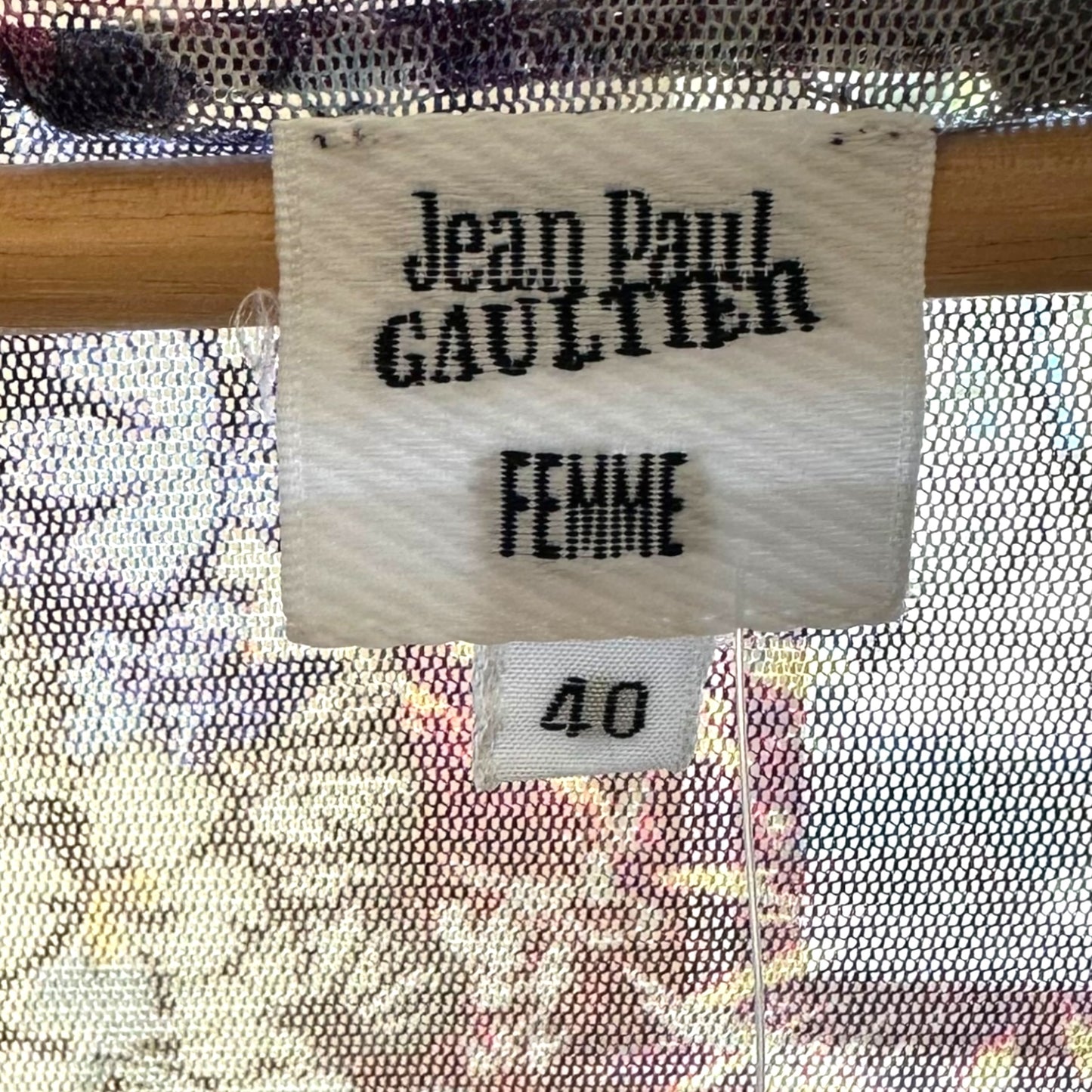 Jean Paul Gaultier Multicolor Floral Print Mesh Longsleeve