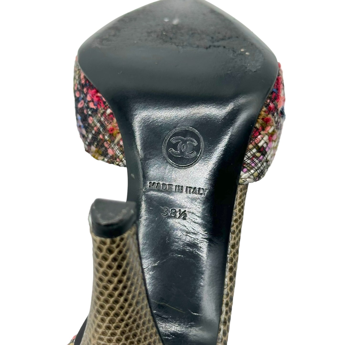 Chanel Multicolor Lizard & Tweed D-Orsay Pumps - Outfit Repeater