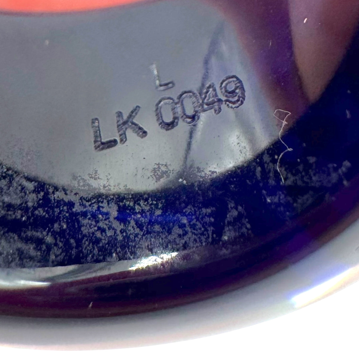 Louis Vuitton Monogram Inclusion Ring Navy Blue Clear Resin