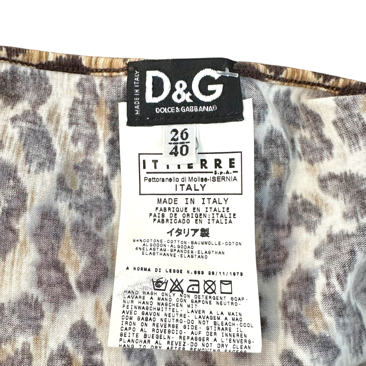 D&G Dolce & Gabbana S/S 2003 'Re-Belle Du Jour' Pink & Leopard T-Shirt