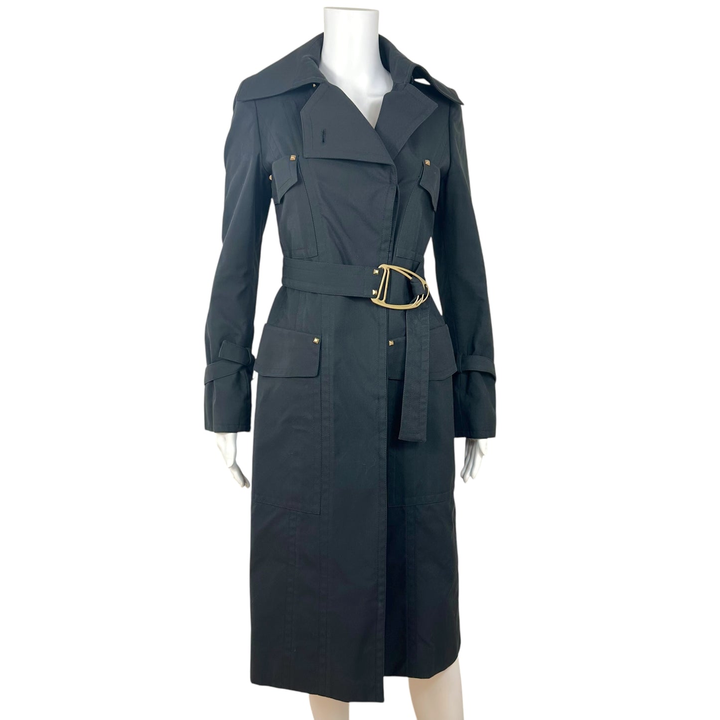 Gucci by Tom Ford 2003 Black Trench Coat