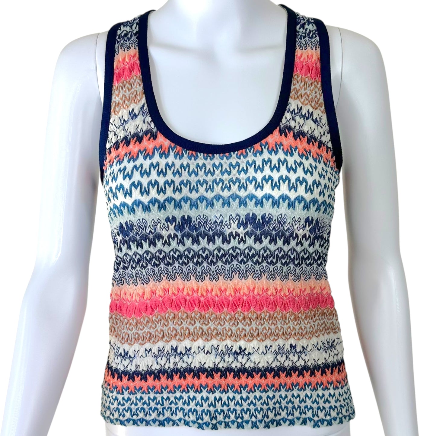 Missoni Mare Multicolor Chevron Knit Tank Top