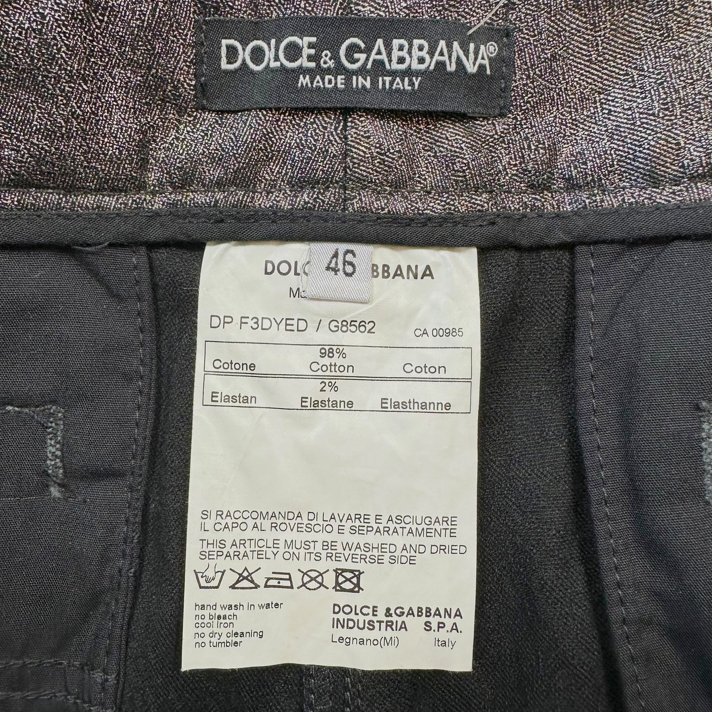 Dolce & Gabbana Silver Metallic Bootcut Pants