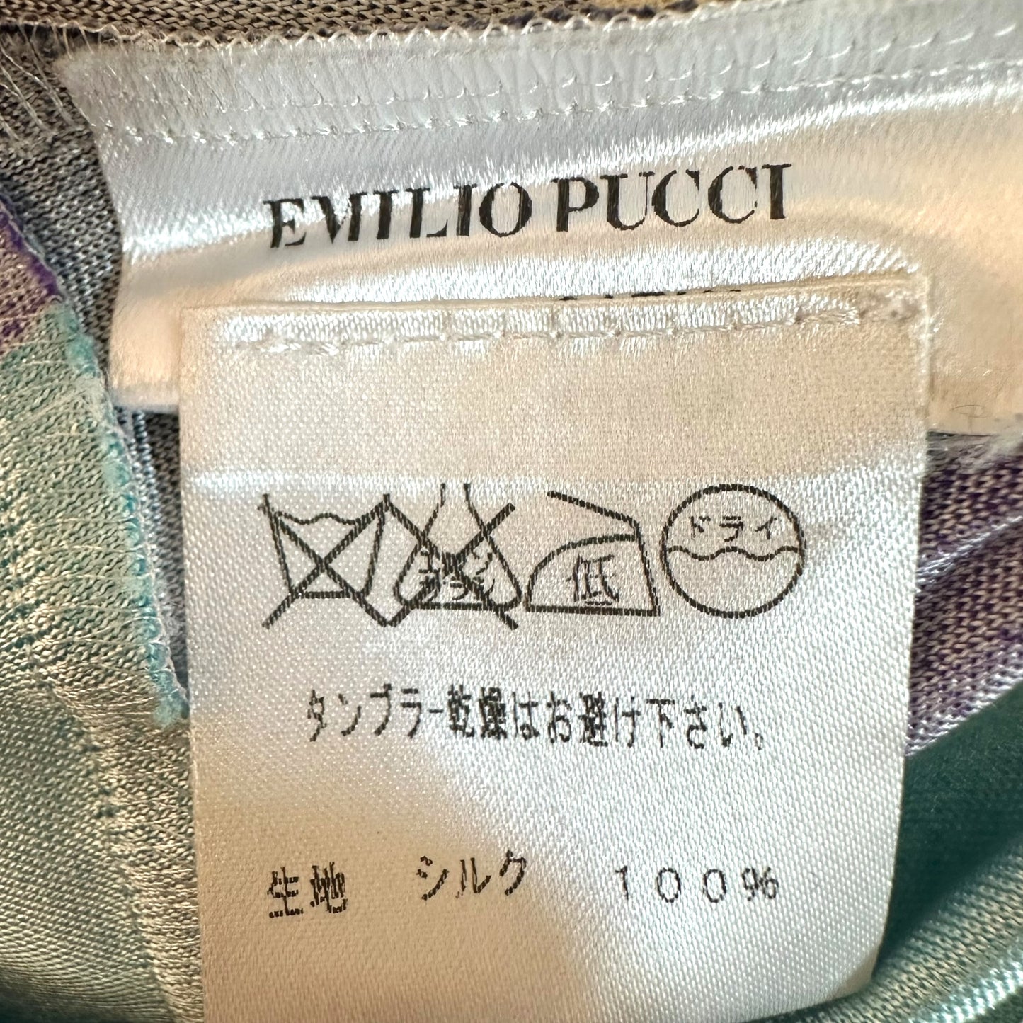 Emilio Pucci Blue Floral Printed Silk Knit Midi Skirt