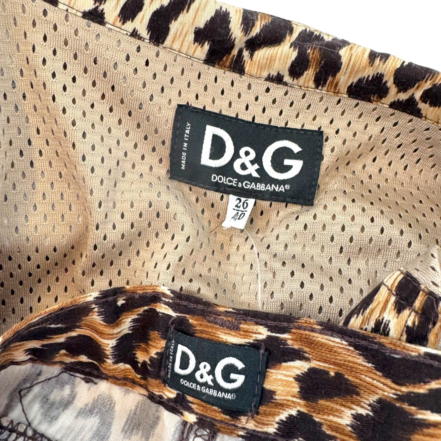 Dolce & Gabbana Leopard Print Jacket Midi Short Set