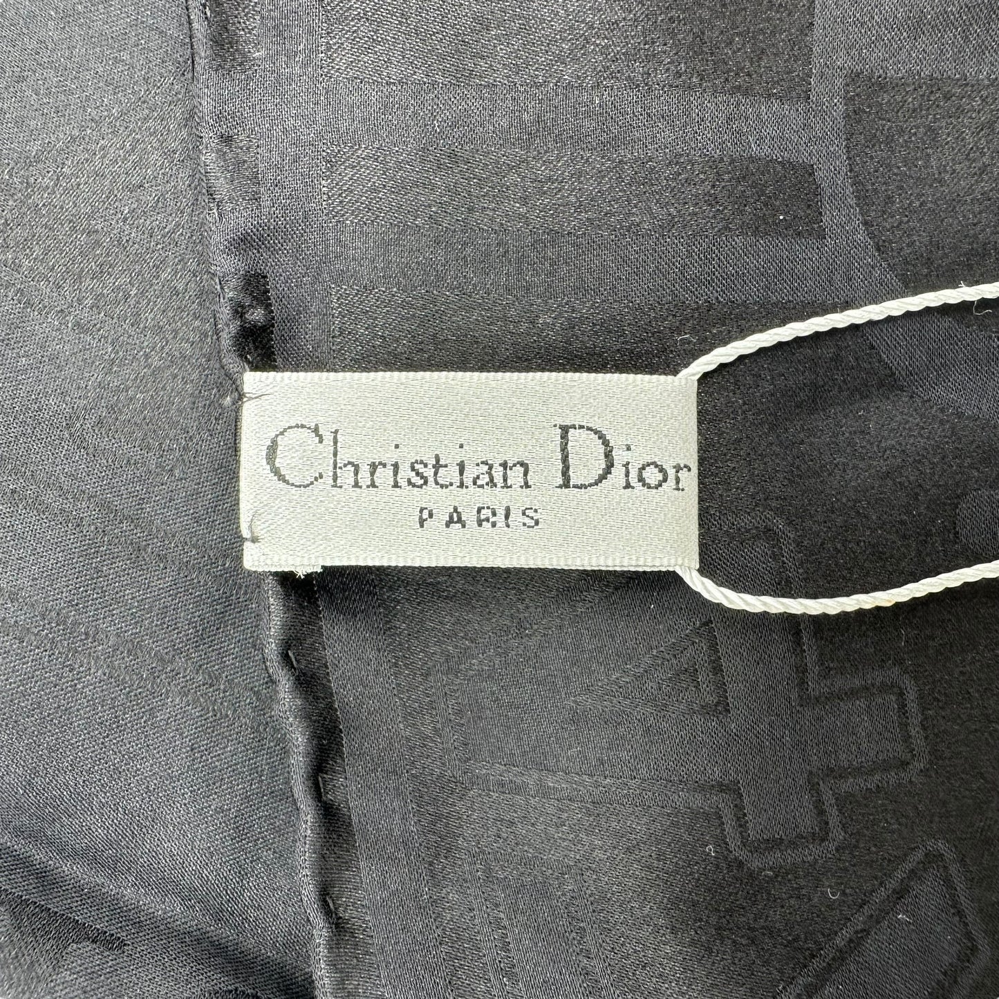 Dior Black Silk Logo Scarf - Outfit Repeater
