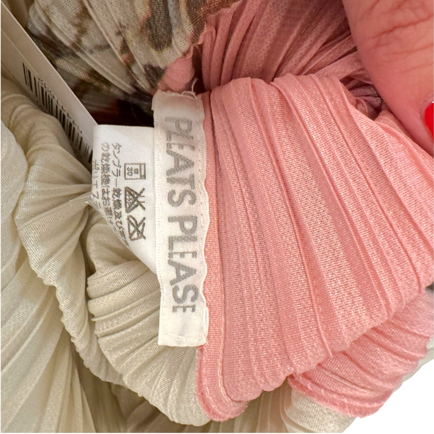 Issey Miyake Pleats Please Pink Ice Cream Sundae Print Tank