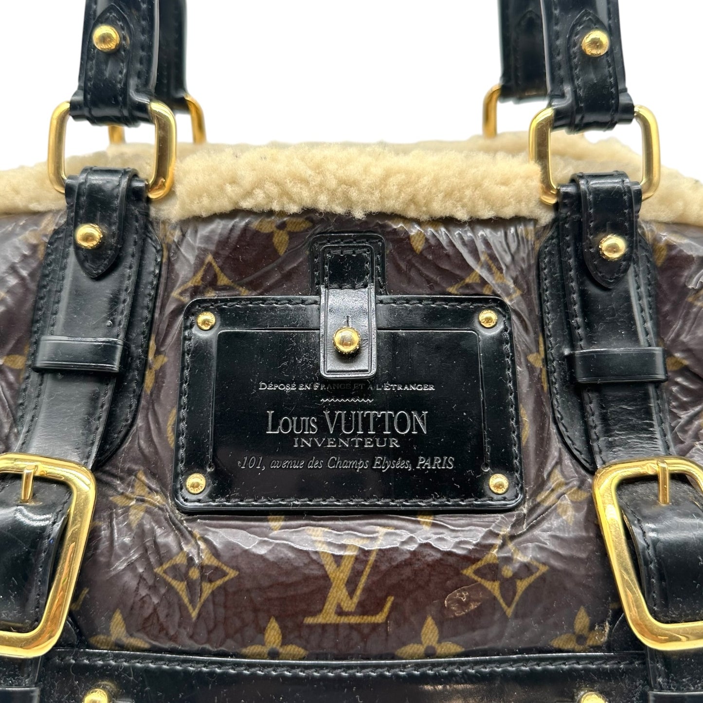 Louis Vuitton Shearling Monogram Storm Handbag