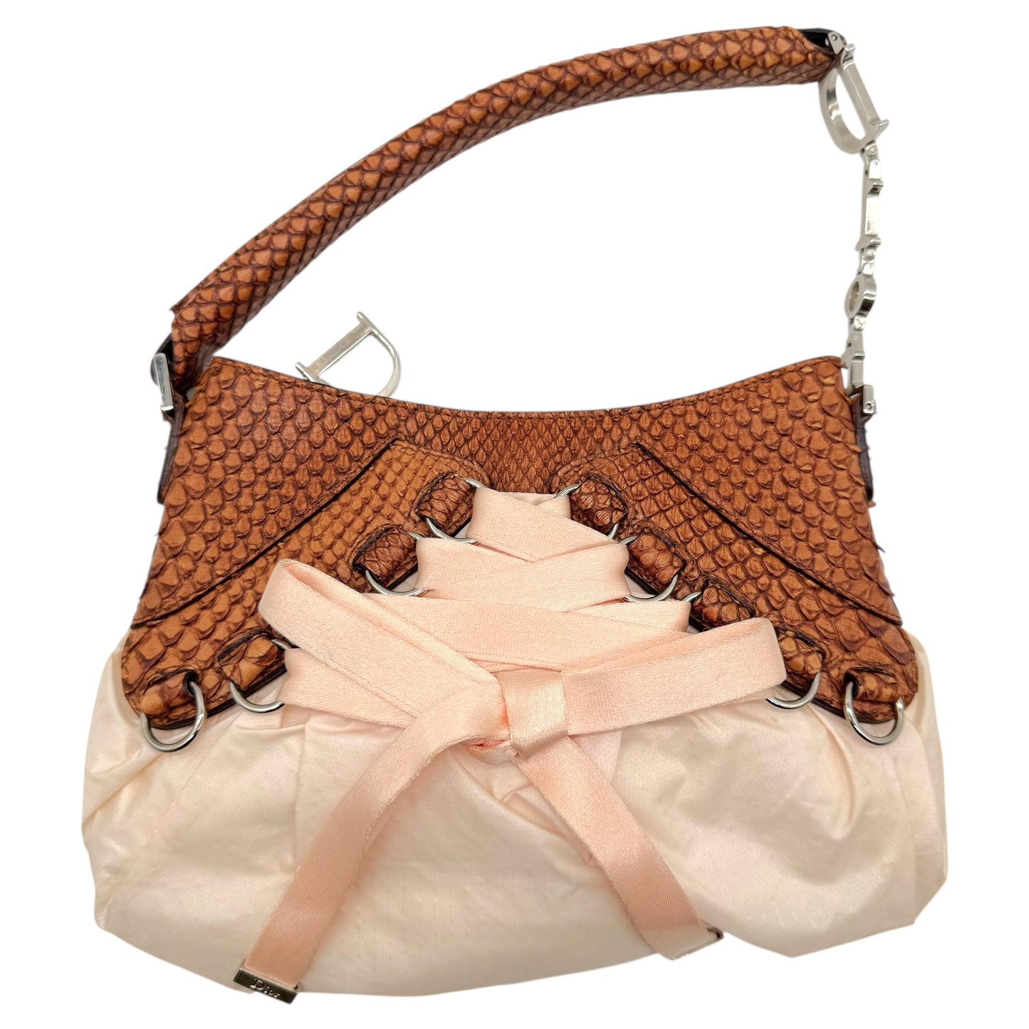 Christian Dior Pink & Brown Python Ballet Corset Mini Bag RARE