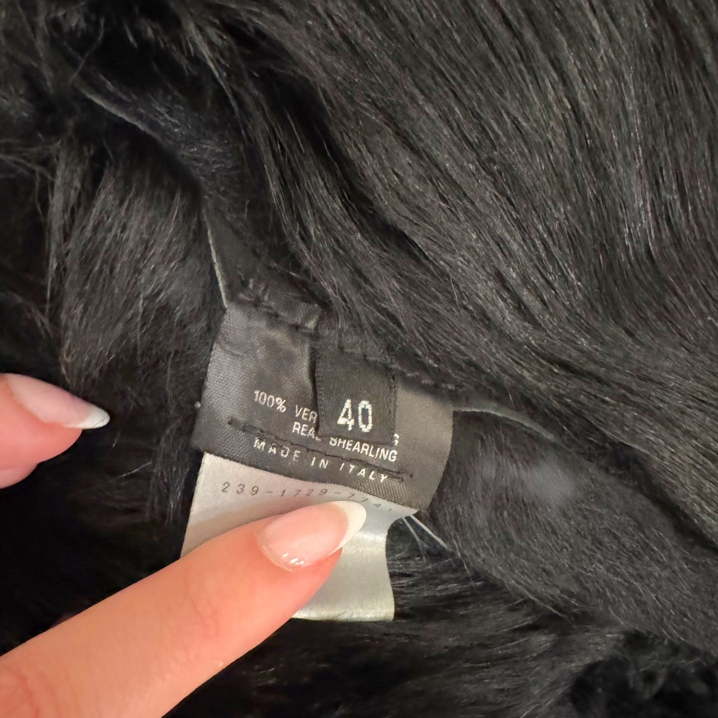 Gucci Black Shearling Fur Suede Wrap Coat