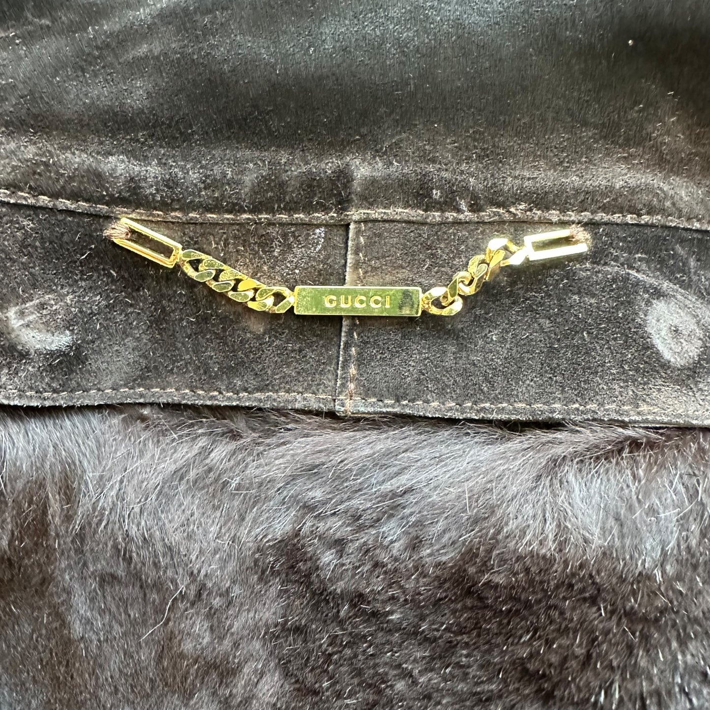 Gucci Brown Suede Fur Lined Jacket - Outfit Repeater