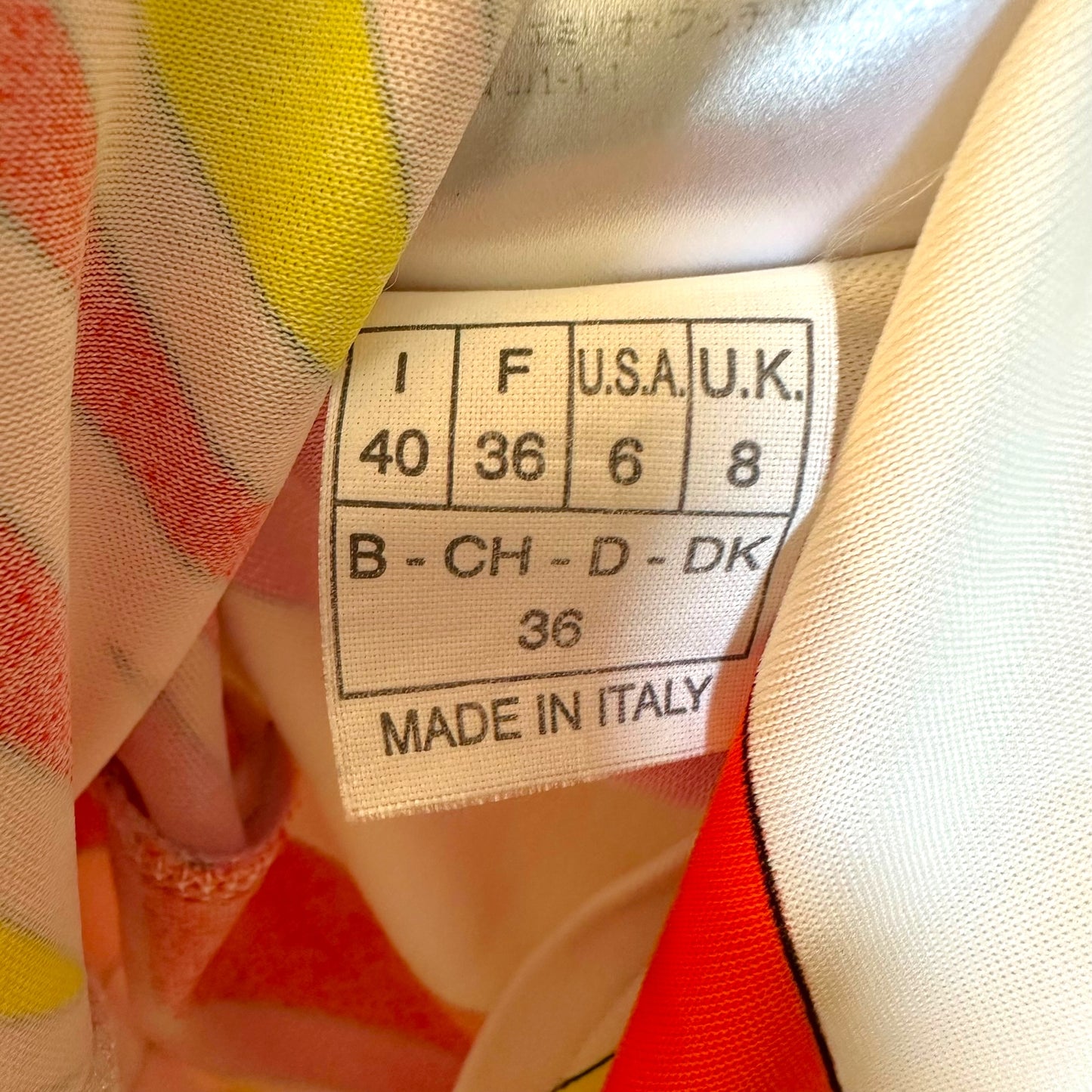 Emilio Pucci Pink & Yellow Printed Cowl Neck Blouse