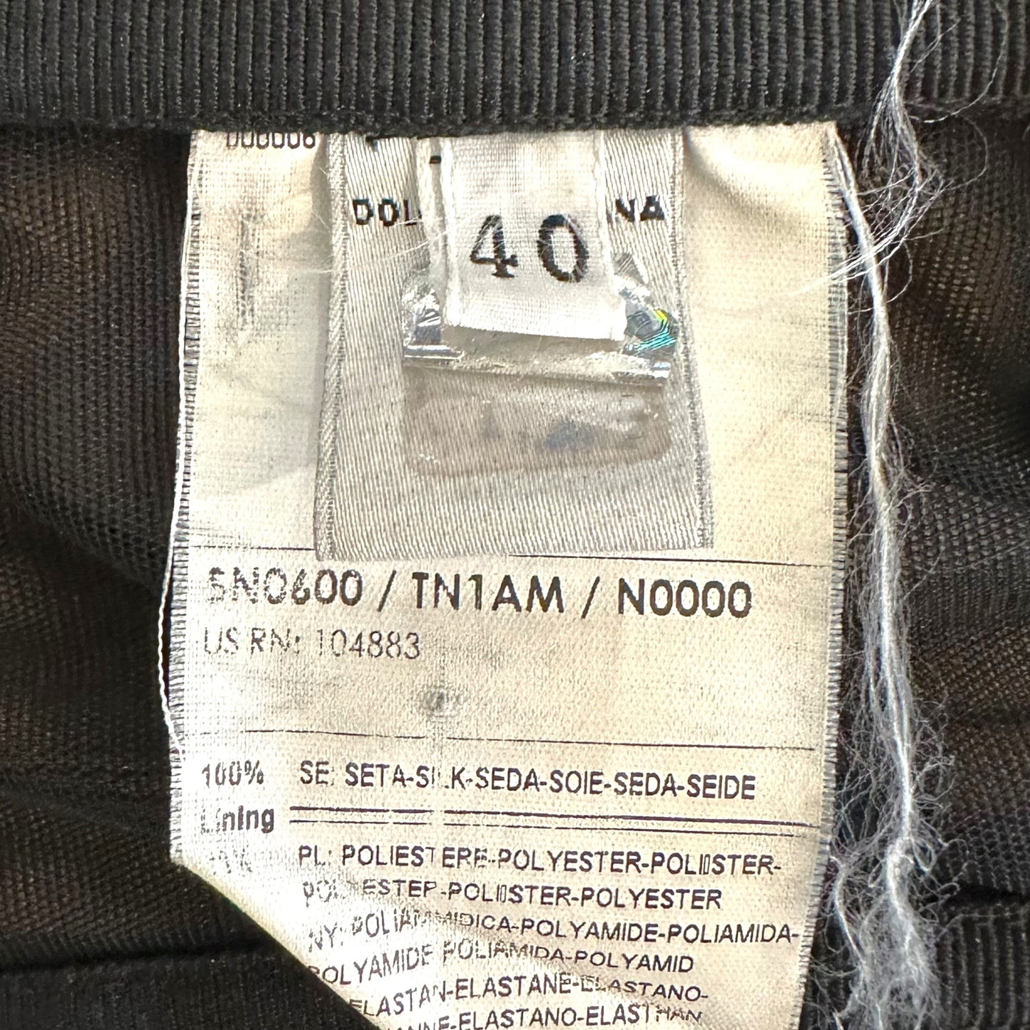 D&G Dolce & Gabbana Black Ruched Silk Corset
