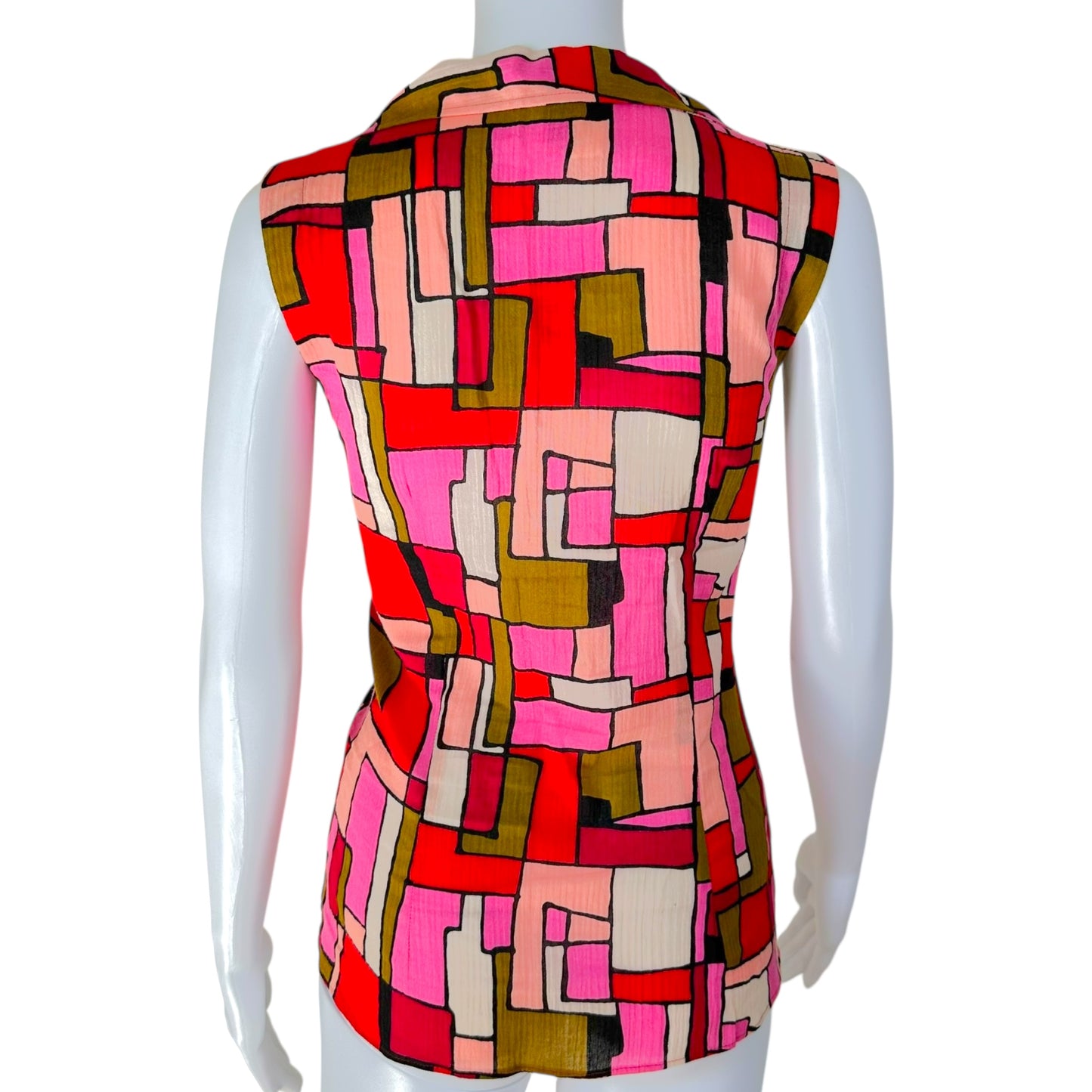 D&G Dolce & Gabbana S/S 2001 Printed Sleeveless Blouse Top