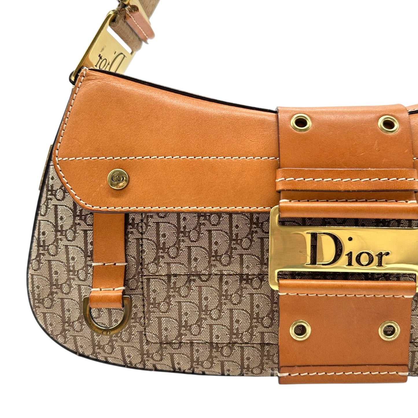 Christian Dior Tan Monogram Columbus Bag