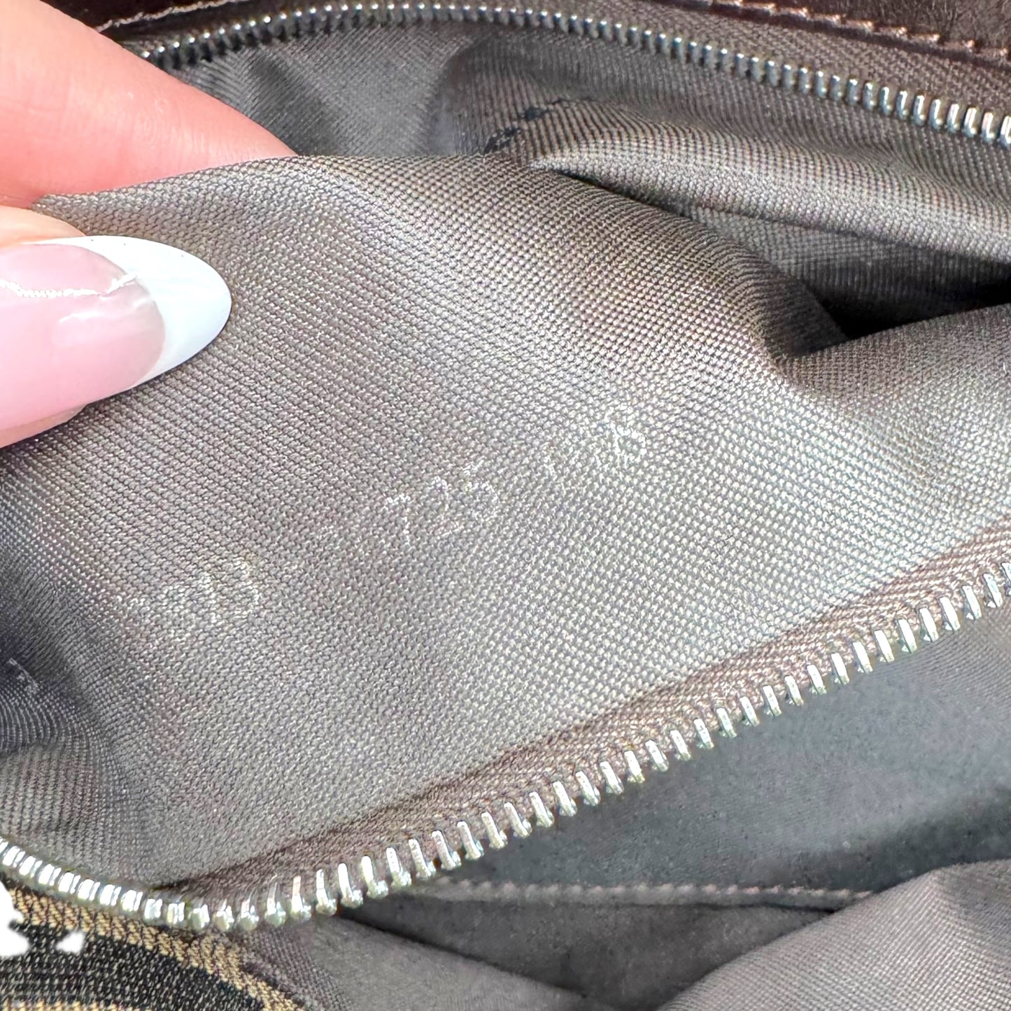 Fendi Brown Zucca Monogram Fold-Over Baguette Bag - Outfit Repeater