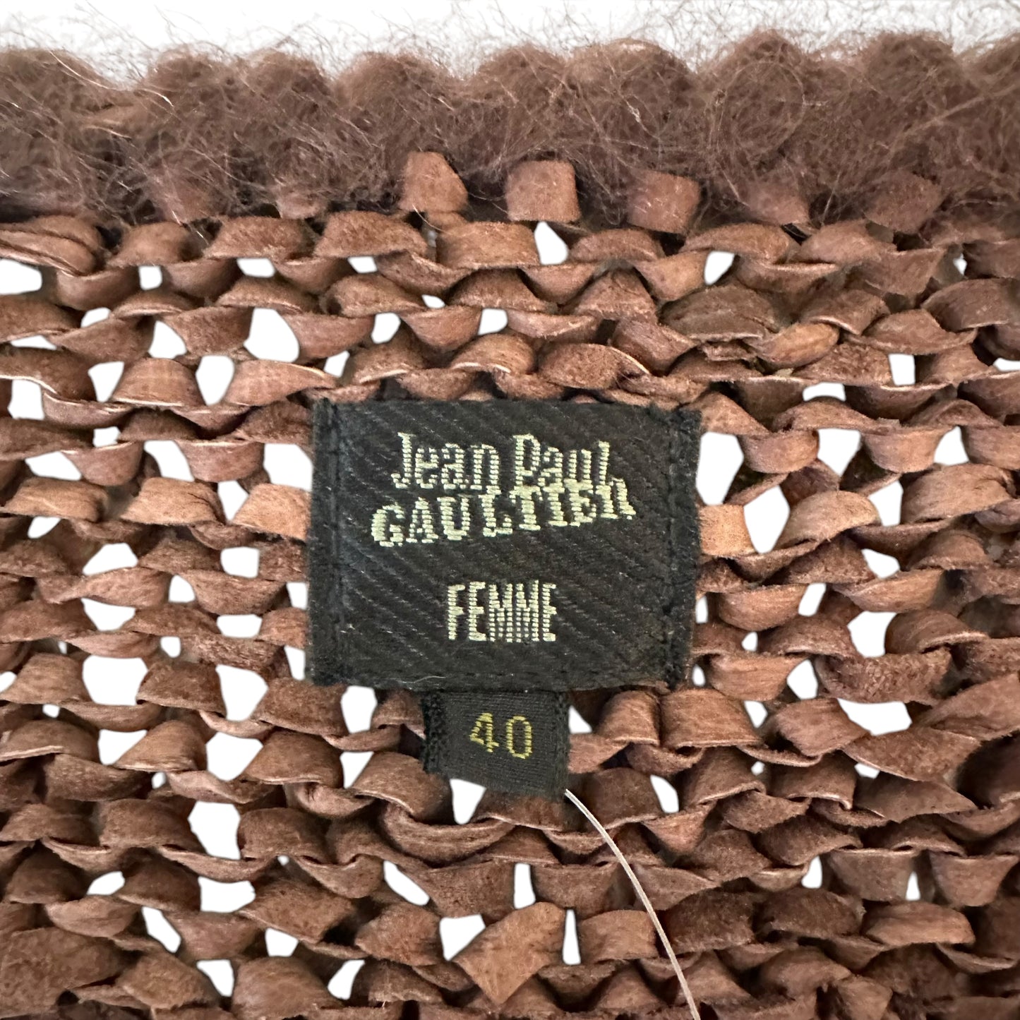 Jean Paul Gaultier Brown Striped Knit Zip Up Cardigan Sweater - Outfit Repeater