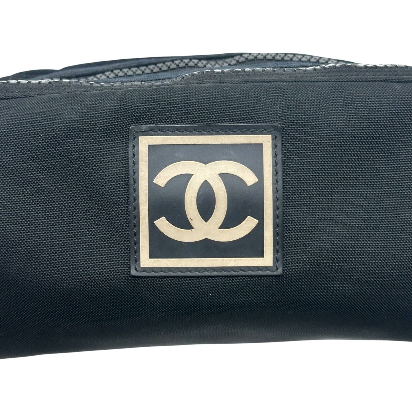 Chanel Sport Black Nylon Multi-Zip Cosmetic Bag 2002-03
