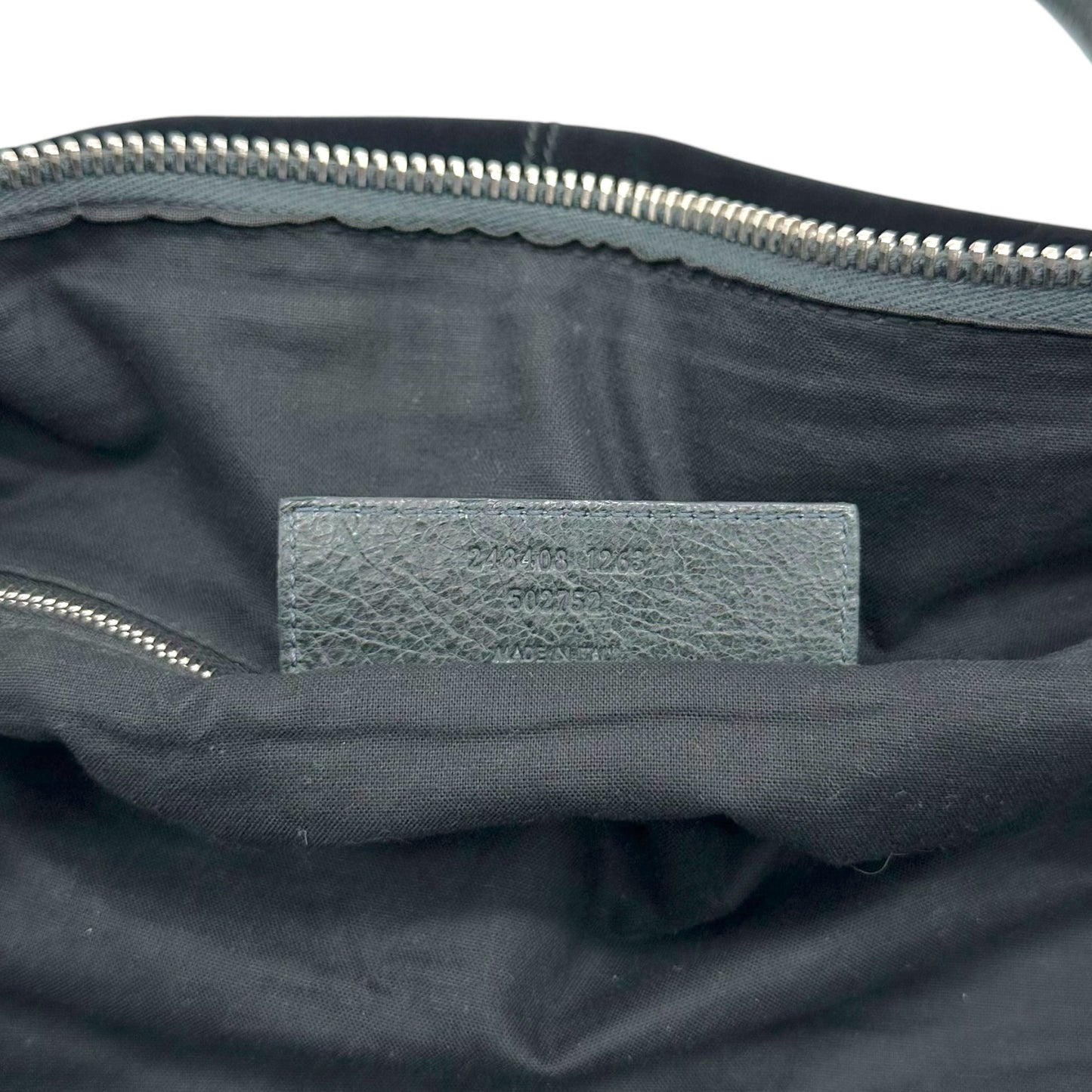 Balenciaga Black Suede Leather East West City Shoulder Bag
