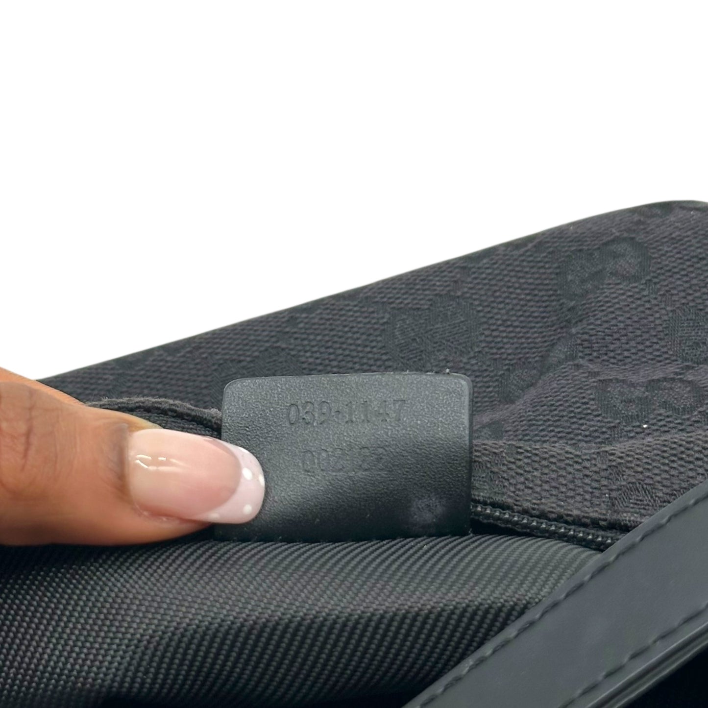 Gucci Black Monogram Canvas Pochette Bag