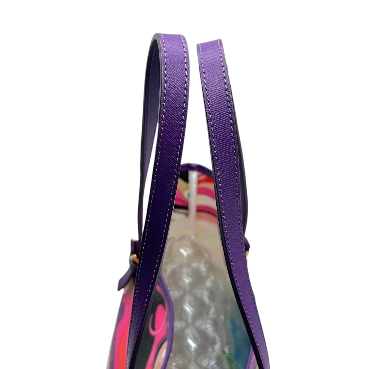 Emilio Pucci Small Canvas Tote Bag Pink Purple Print