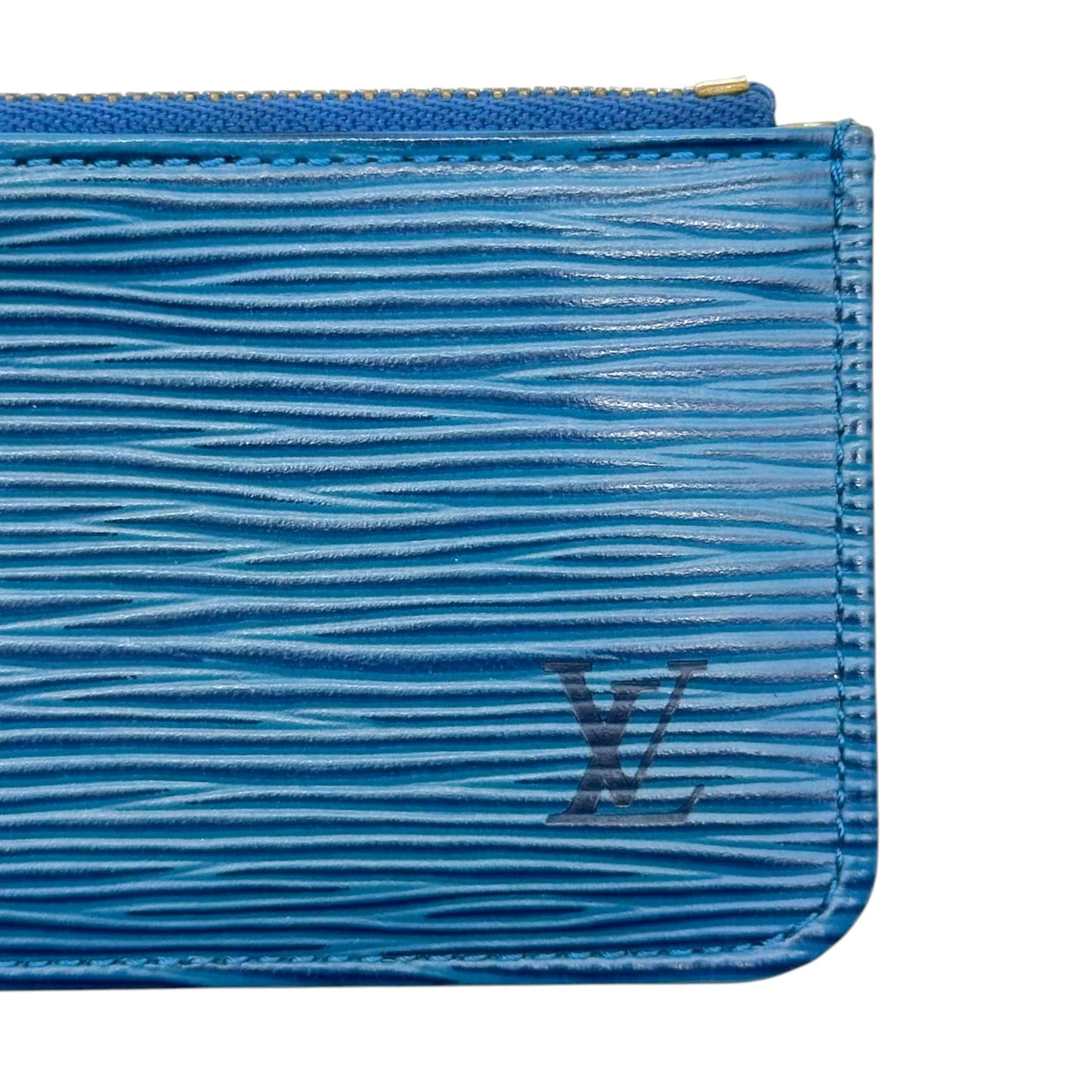 Louis Vuitton Blue Epi Leather Zip Key Pouch