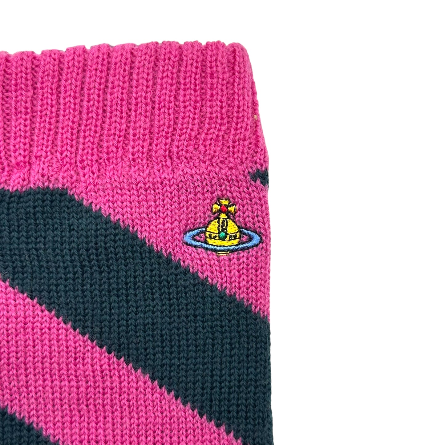 Vivienne Westwood Pink & Navy Striped Arm Warmers NEW