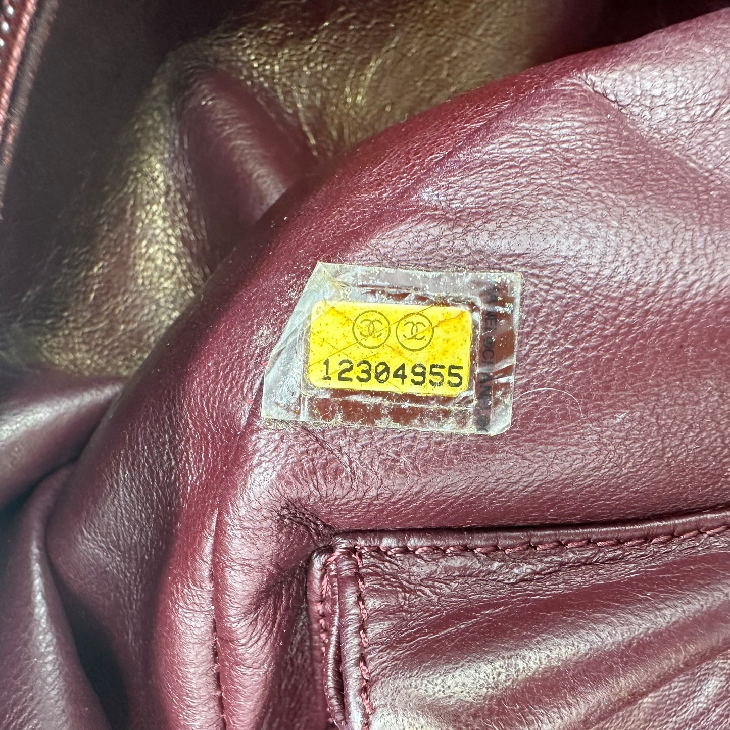 Chanel Burgundy Leather Big Logo Shoulder Bag - Outfit Repeater