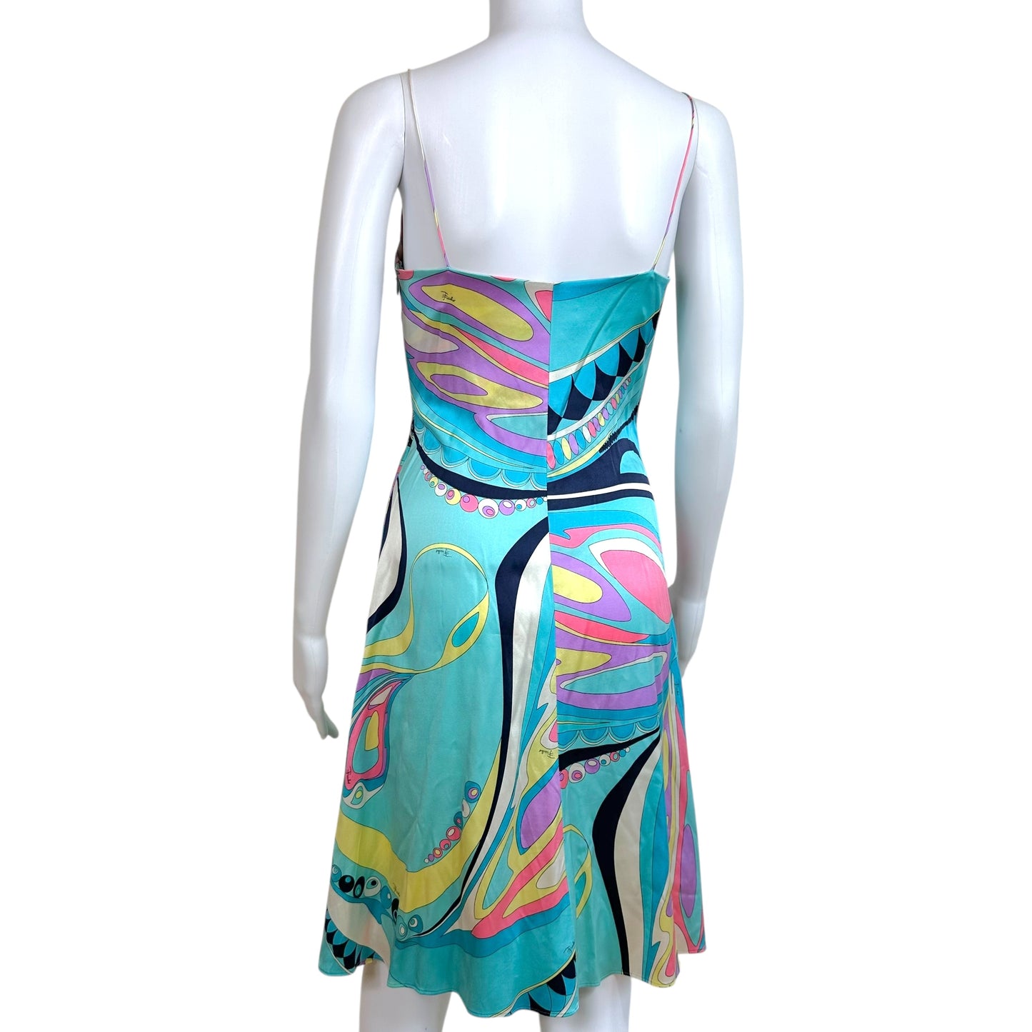 Emilio Pucci Blue & Pink Printed Silk Mini Dress - Outfit Repeater