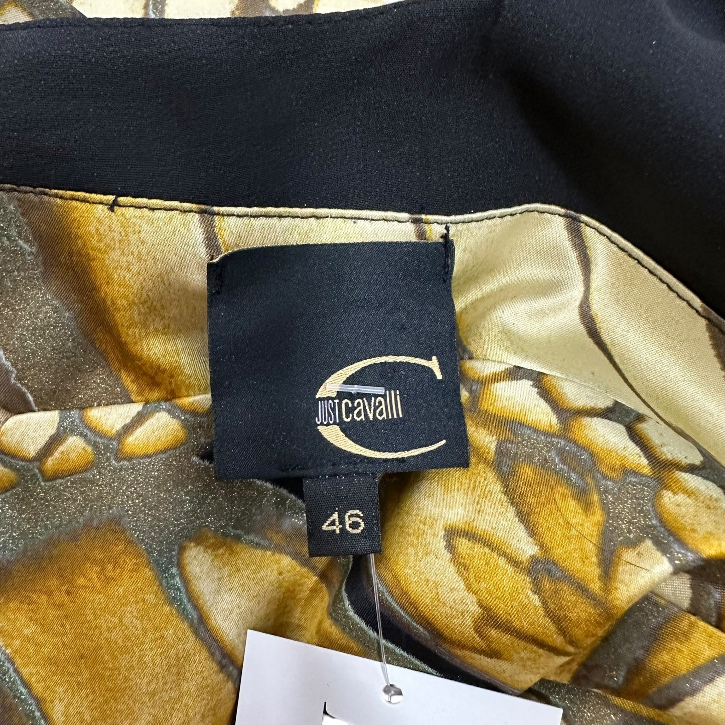 Just Cavalli Roberto Cavalli Yellow & Black Scale Print Bustier