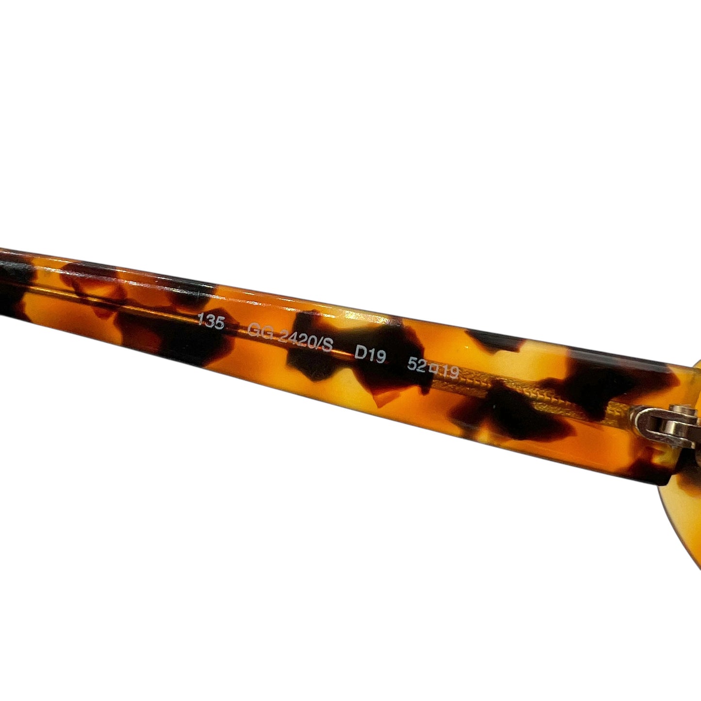 Gucci 90's Tortoise Oval Sunglasses 2420/S w/ Case