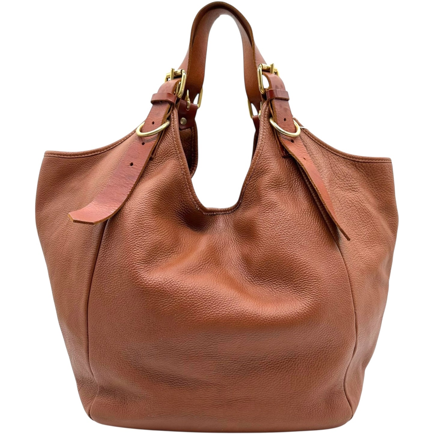 Vivienne Westwood Brown Leather Slouchy Hobo Tote Bag