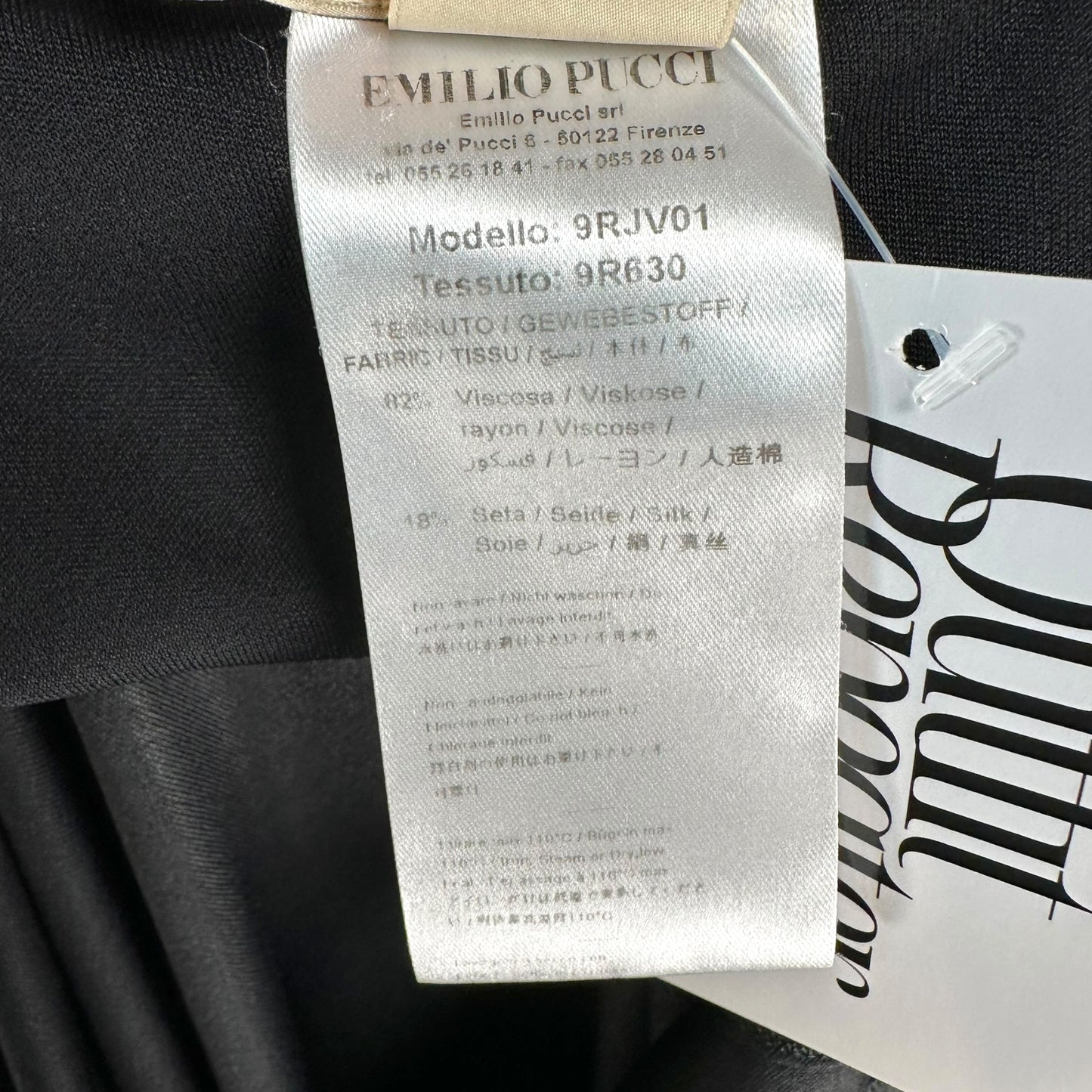 Emilio Pucci Black Multicolor Printed Panel Maxi Skirt
